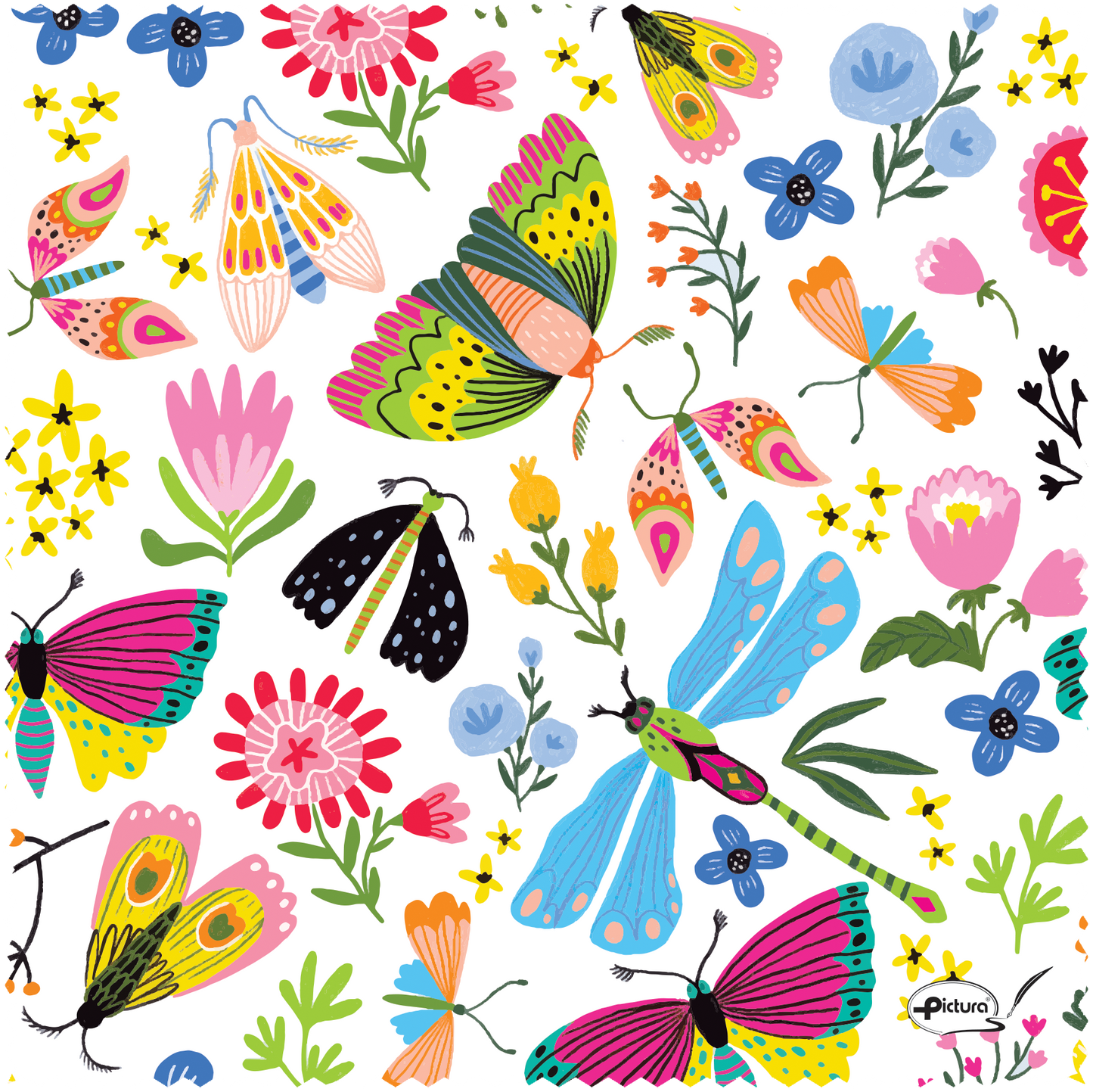 Flower Butterfly Smart Fabric