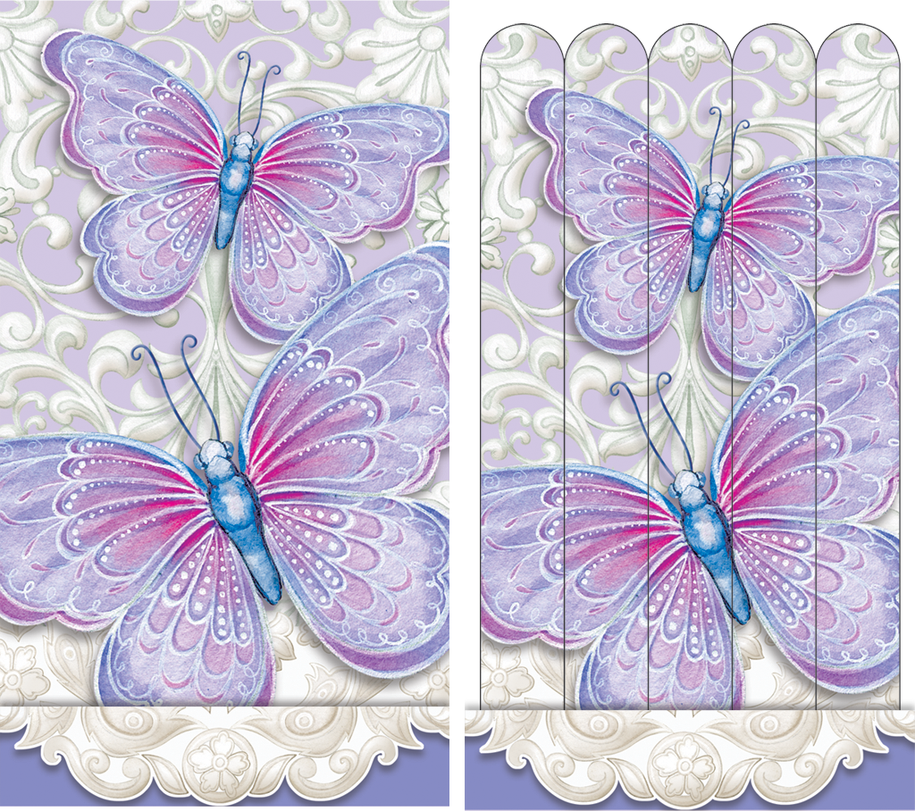 Purple Butterfly Emery board