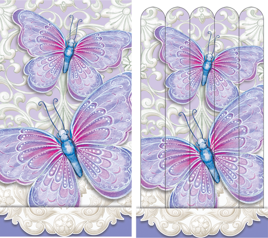 Purple Butterfly Emery board