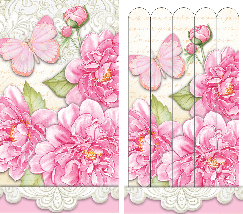 Pink Butterfly Emery board