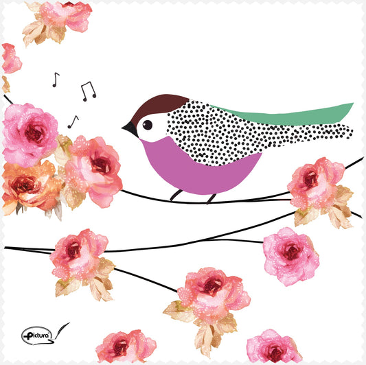 Bird and flower smart fabric